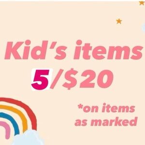 Kids items clearance sale